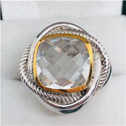 67) BRASS CRYSTAL MEN'S RING