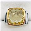 Image 1 : 69) BRASS LEMON TOPAZ MEN'S RING