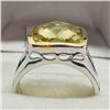 Image 2 : 69) BRASS LEMON TOPAZ MEN'S RING