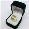 Image 3 : 69) BRASS LEMON TOPAZ MEN'S RING