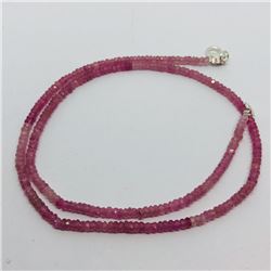 75) STERLING SILVER PINK SAPPHIRE NECKLACE
