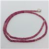 Image 1 : 75) STERLING SILVER PINK SAPPHIRE NECKLACE