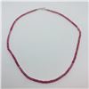 Image 2 : 75) STERLING SILVER PINK SAPPHIRE NECKLACE