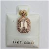Image 1 : 78) 14K ROSE GOLD MORGANITE & DIAMOND PENDANT