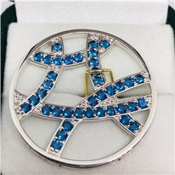 80) STERLING SILVER GEMSTONE PENDANT