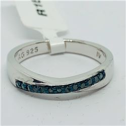 85) STERLING SILVER SAPPHIRE RING