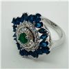 Image 3 : 86) STERLING SILVER CUBIC ZIRCONIA RING