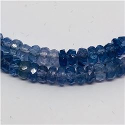 91) STERLING SILVER TANZANITE NECKLACE