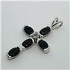 Image 2 : 94) STERLING SILVER GARNET PENDANT