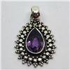Image 1 : 96) STERLING SILVER AMETHYST PENDANT