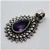 Image 2 : 96) STERLING SILVER AMETHYST PENDANT