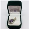 Image 3 : 96) STERLING SILVER AMETHYST PENDANT
