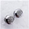 Image 2 : 150) STERLING SILVER 16 DIAMOND STUD EARRINGS
