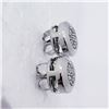 Image 3 : 150) STERLING SILVER 16 DIAMOND STUD EARRINGS
