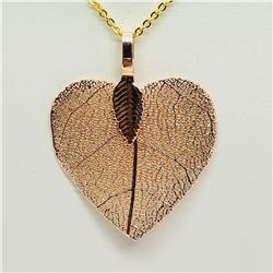 101) NATURAL LEAF PENDANT FASHION NECKLACE