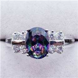 104) STERLING SILVER MYSTIC TOPAZ RING