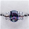 Image 1 : 104) STERLING SILVER MYSTIC TOPAZ RING