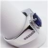 Image 3 : 106) STERLING SILVER MEN'S SAPPHIRE & CZ RING