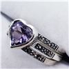 Image 2 : 108) LOT OF 3 SILVER AMETHYST & MARCASITE RING