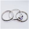 Image 3 : 108) LOT OF 3 SILVER AMETHYST & MARCASITE RING