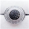Image 1 : 110) STERLING SILVER MEN'S BLACK ONYX & CZ RING