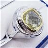 Image 2 : 112) BRASS MEN'S LEMON TOPAZ RING