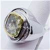 Image 3 : 112) BRASS MEN'S LEMON TOPAZ RING