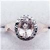 Image 1 : 116) ROSE GOLD PLATED SILVER MORGANITE RING