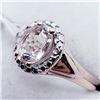 Image 2 : 116) ROSE GOLD PLATED SILVER MORGANITE RING