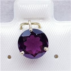 117) 10K YELLOW GOLD GARNET PENDANT