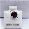 Image 4 : 117) 10K YELLOW GOLD GARNET PENDANT