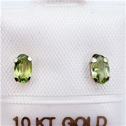119) 10K YELLOW GOLD PERIDOT EARRINGS