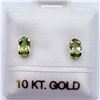 Image 3 : 119) 10K YELLOW GOLD PERIDOT EARRINGS