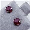 Image 2 : 123) 14K WHITE GOLD RUBY STUD EARRINGS
