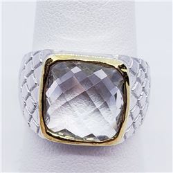 124) BRASS MEN'S CRYSTAL RING