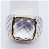 Image 1 : 124) BRASS MEN'S CRYSTAL RING