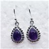 Image 1 : 125) STERLING SILVER AMETHYST EARRINGS