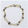 Image 1 : 127) GOLD PLATED SILVER SAPPHIRE NECKLACE
