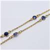 Image 4 : 127) GOLD PLATED SILVER SAPPHIRE NECKLACE