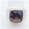 Image 1 : 129) BRASS MEN'S SMOKEY TOPAZ RING