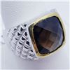 Image 2 : 129) BRASS MEN'S SMOKEY TOPAZ RING