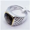 Image 3 : 129) BRASS MEN'S SMOKEY TOPAZ RING