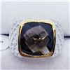 Image 4 : 129) BRASS MEN'S SMOKEY TOPAZ RING