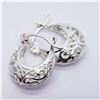 Image 2 : 130) STERLING SILVER SMALL HOOP EARRINGS