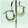 Image 4 : 130) STERLING SILVER SMALL HOOP EARRINGS