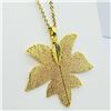 Image 3 : 131) NATURAL LEAF PENDANT FASHION NECKLACE