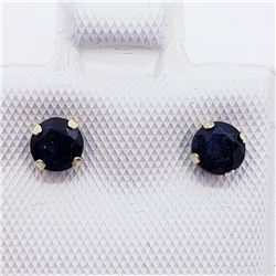 133) 10K YELLOW GOLD SAPPHIRE EARRINGS