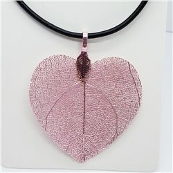 141) NATURAL LEAF PENDANT FASHION NECKLACE