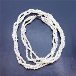146) STERLING SILVER FRESHWATER PEARL NECKLACE
