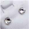 Image 2 : 148) 10K YELLOW GOLD WHITE TOPAZ EARRINGS